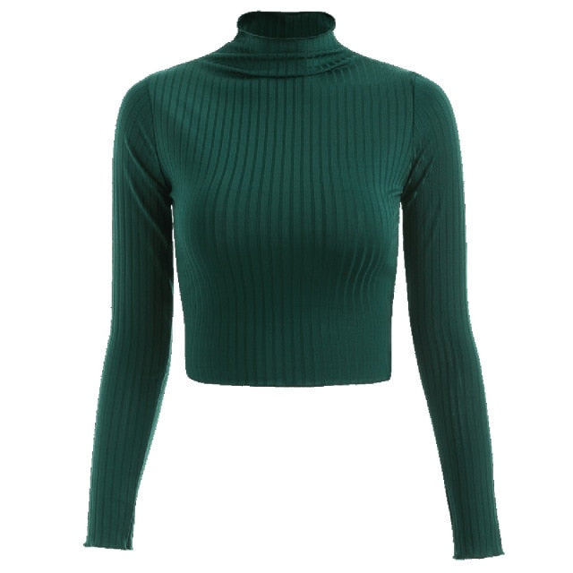 Knitted turtleneck T-Shirt